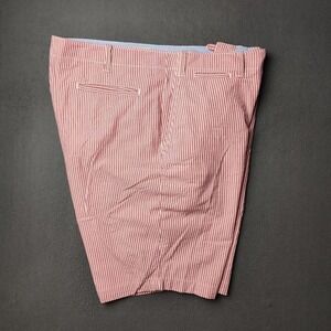 Polo Ralph Lauren Shorts Mens 40 Red White Striped 10" Classic Seersucker Cotton